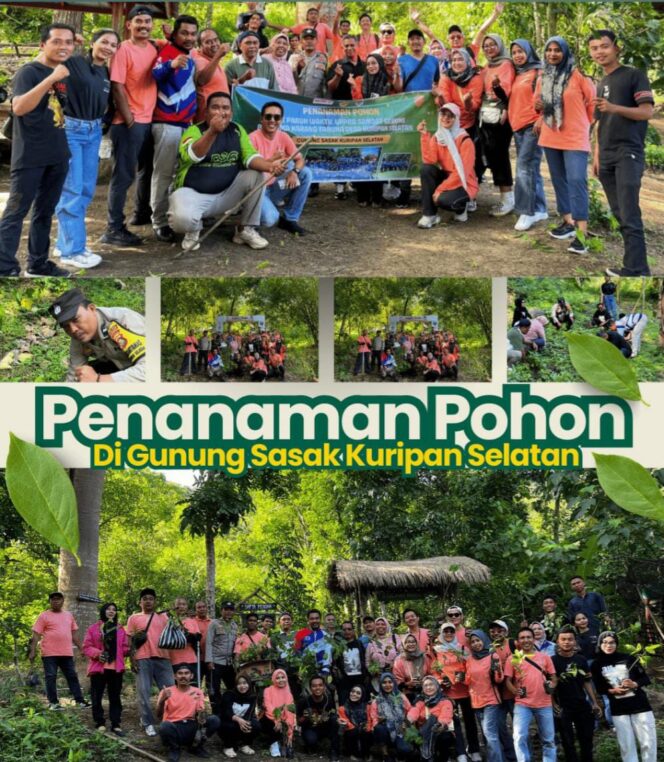 
 TANAM 1000 POHON SAMSAT GERUNG BERSAMA DESA KURIPAN SELATAN DAN KARANG TARUNA DI GUNUNG SASAK KURIPAN SELATAN, MERAWAT PERTIWI MENJAGA ALAM